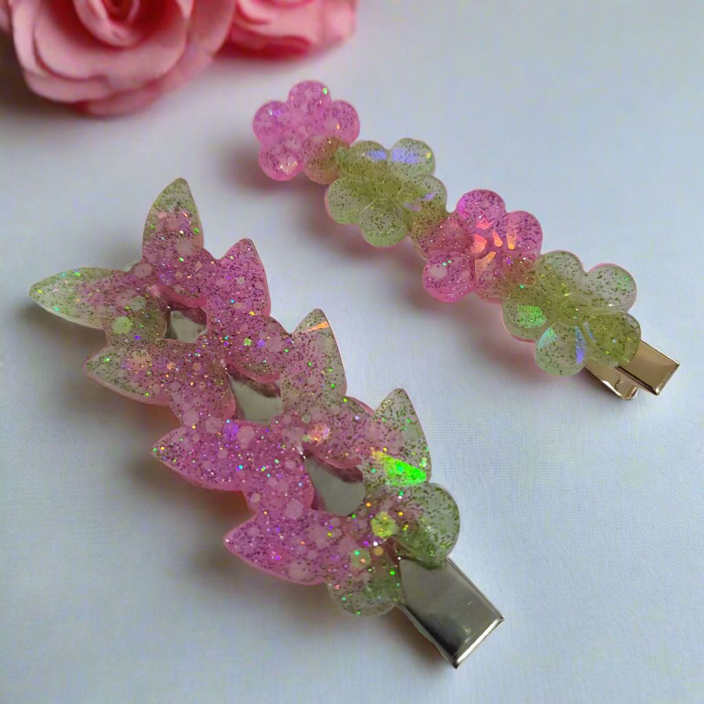 Cute Handmade Resin Long Butterfly Hair Clip