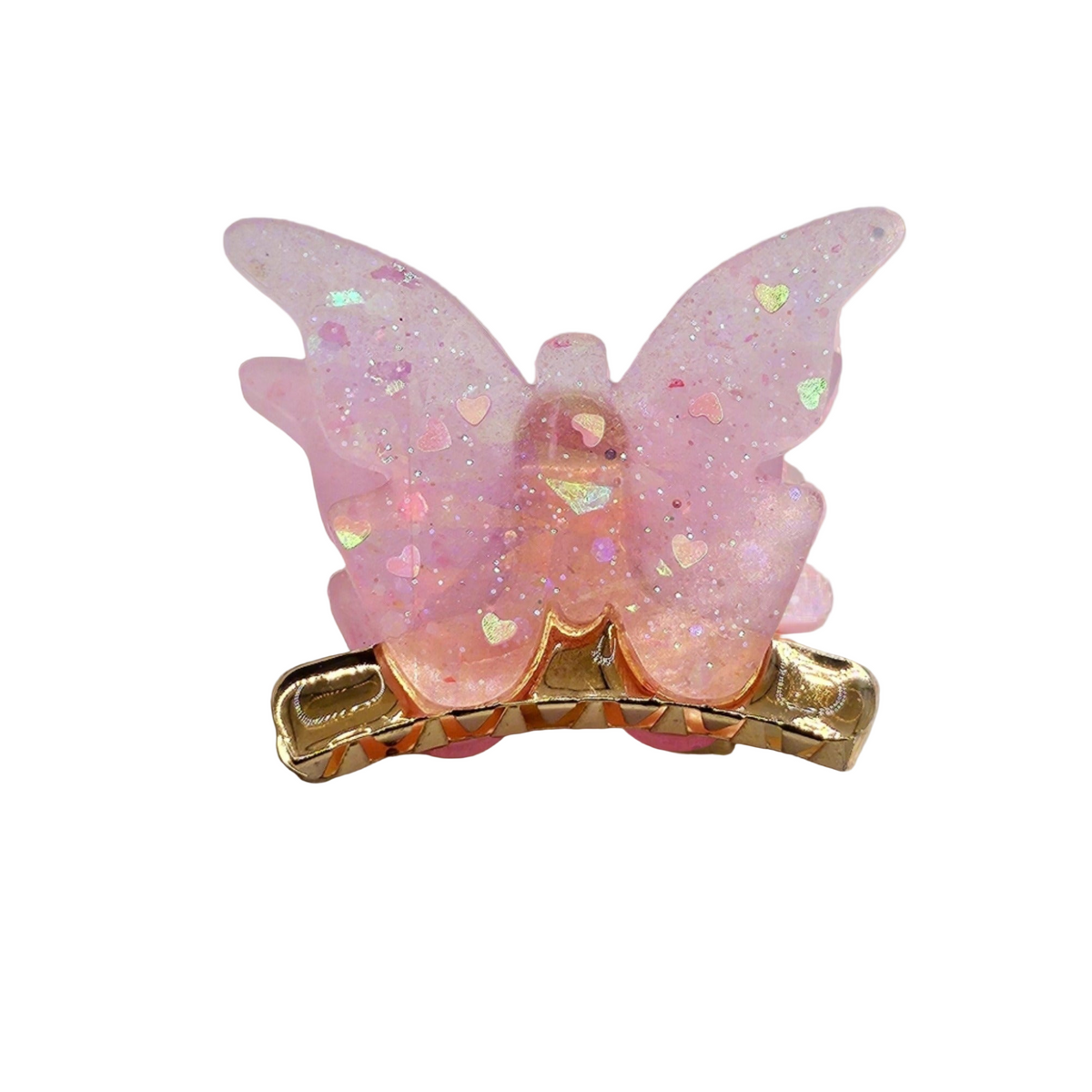 ⚜️❤️‍? Cute Pink and Gold Butterfly Hair Clip ? ? 4Pcs Butterfly Clips for Hair,Hair Accessories, Gold and  main image 3