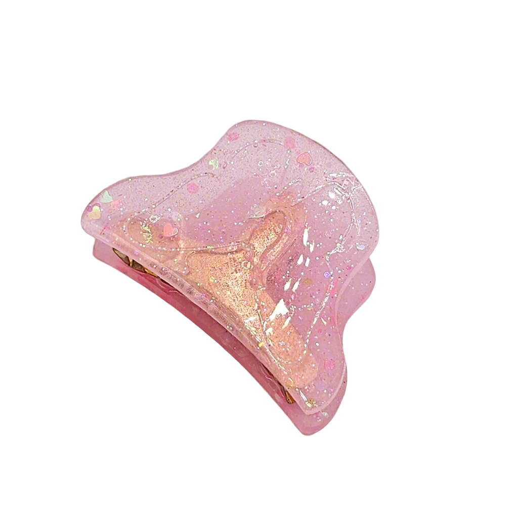 Kawaii Butterfly Trapezoid Resin Golden Claw Hair Clip