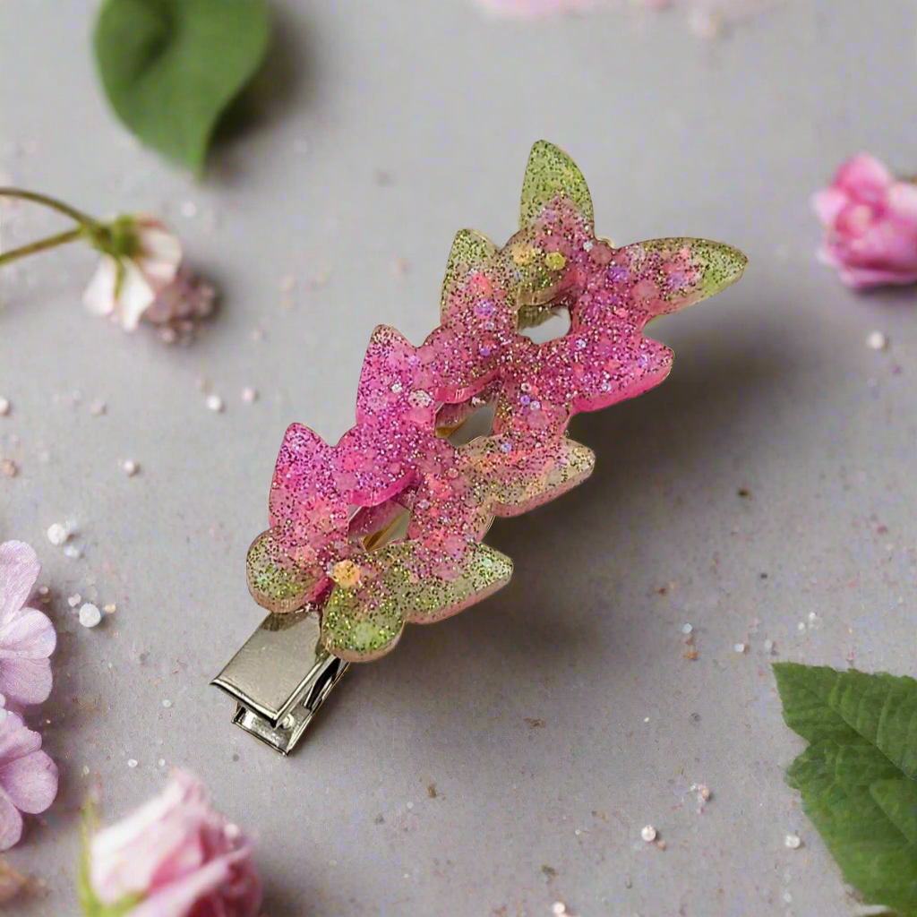 Cute Handmade Resin Long Butterfly Hair Clip