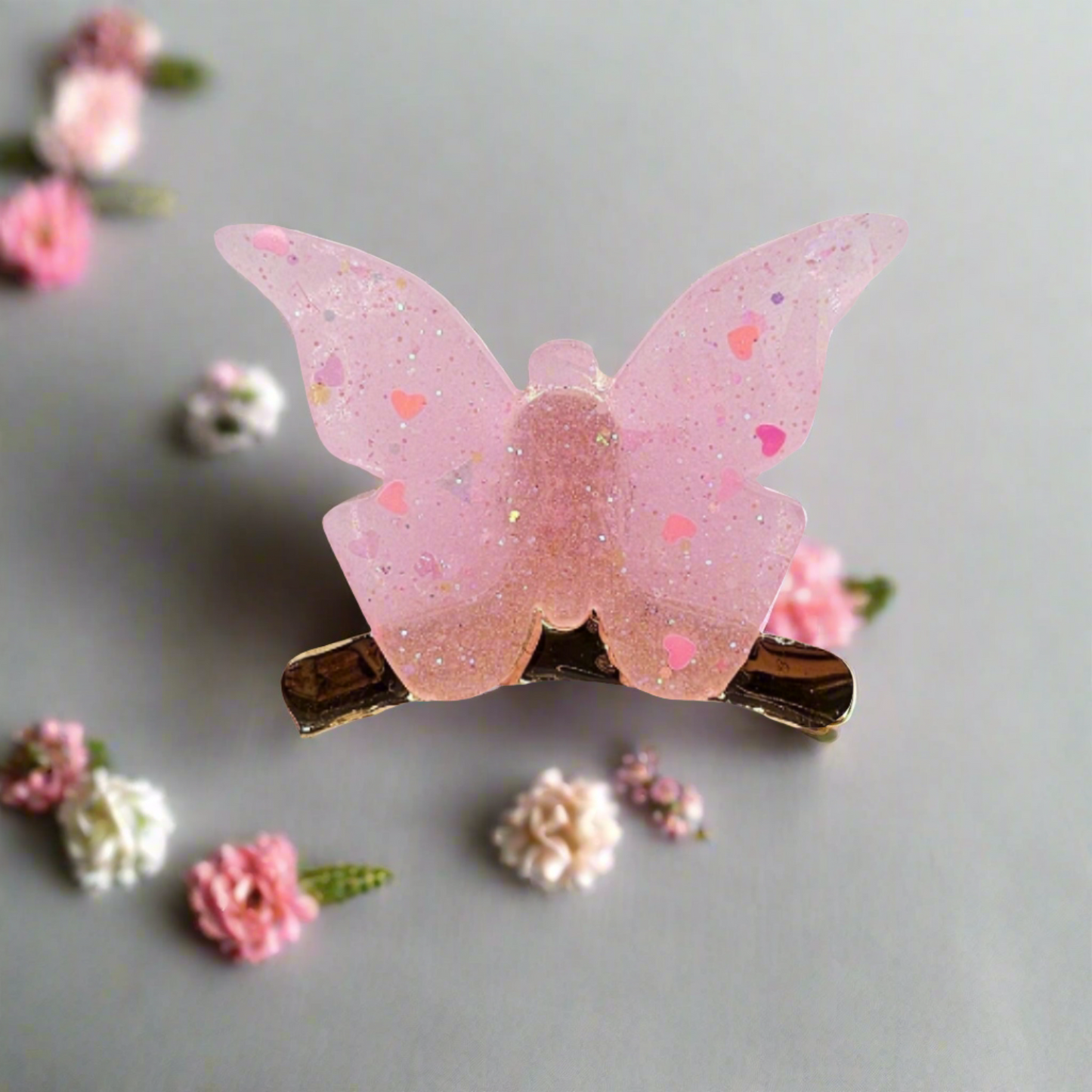 Kawaii Resin Butterfly Golden Claw Hair Clip