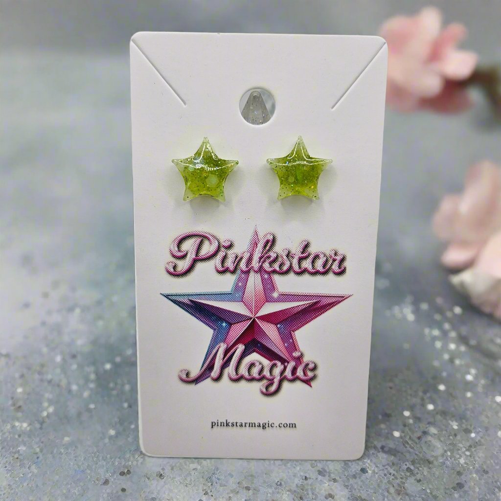 Elegant Handmade Resin Star Stud Earrings