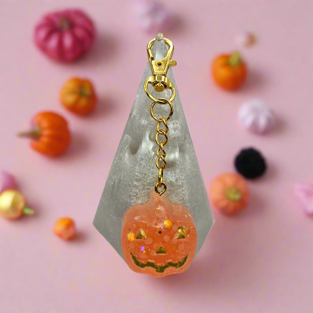 Spooky Pumpkin Glow-in-the-Dark Keychain