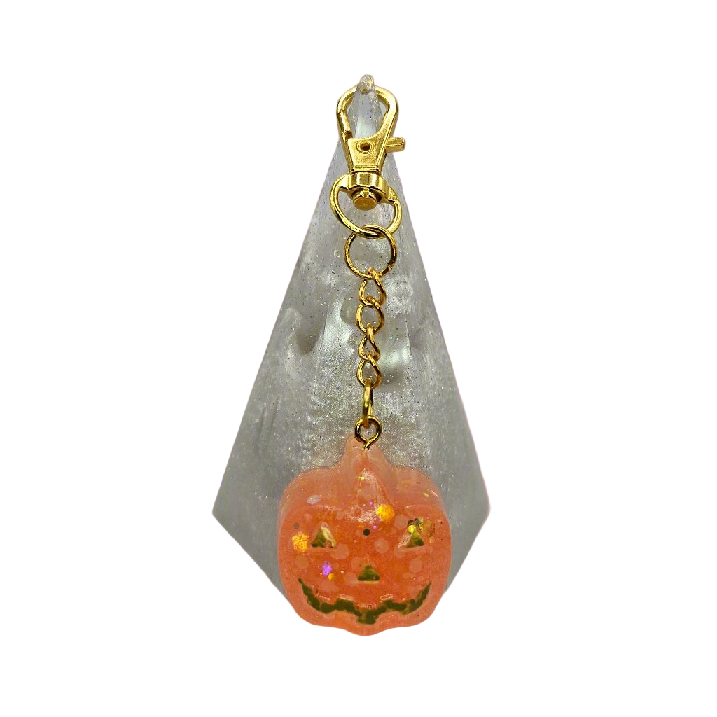 Spooky Pumpkin Glow-in-the-Dark Keychain