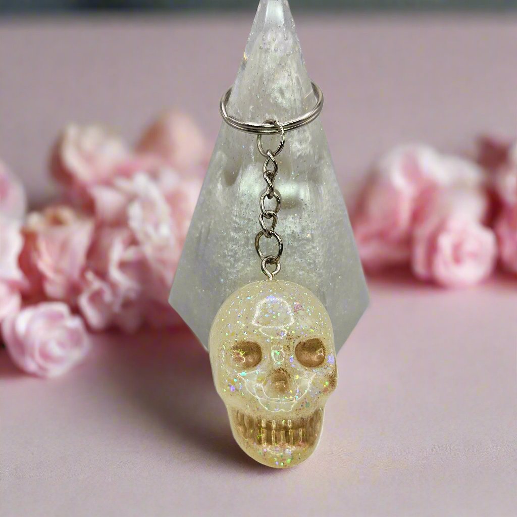 Spooky Skull Glow-in-the-Dark Keychain