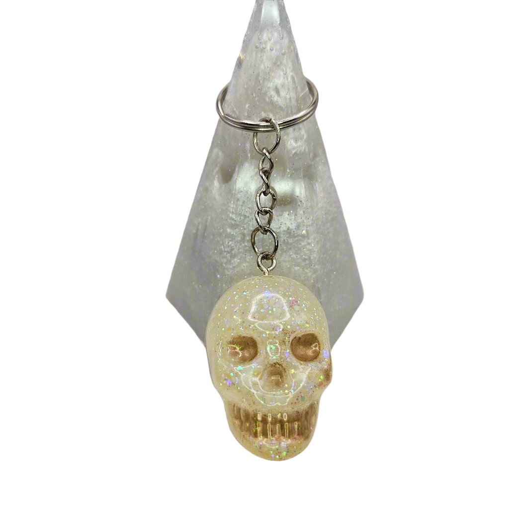 Spooky Skull Glow-in-the-Dark Keychain