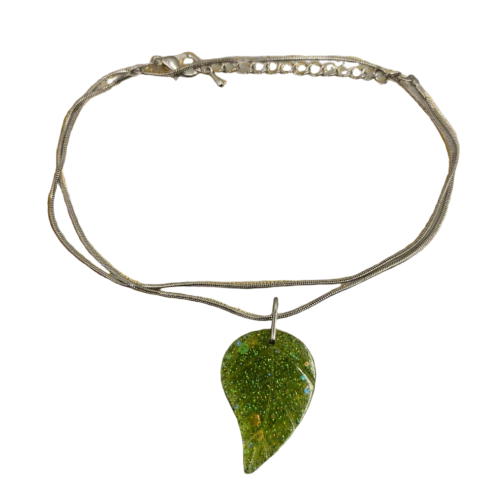 Elegant Leaf Handmade Resin Nature Necklace