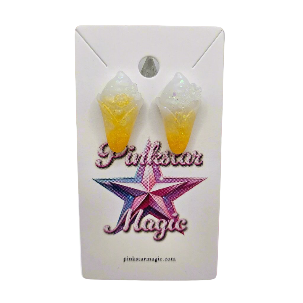 Soft Serve Ice Cream Stud Earrings in Cute Sweet Flavors