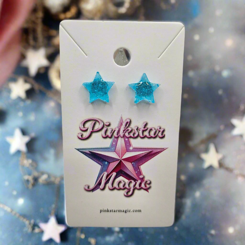 Elegant Handmade Resin Star Stud Earrings