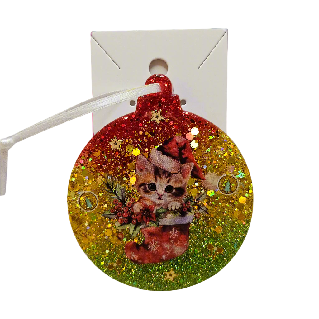 Resin Christmas Ornament with Assorted Festive Character