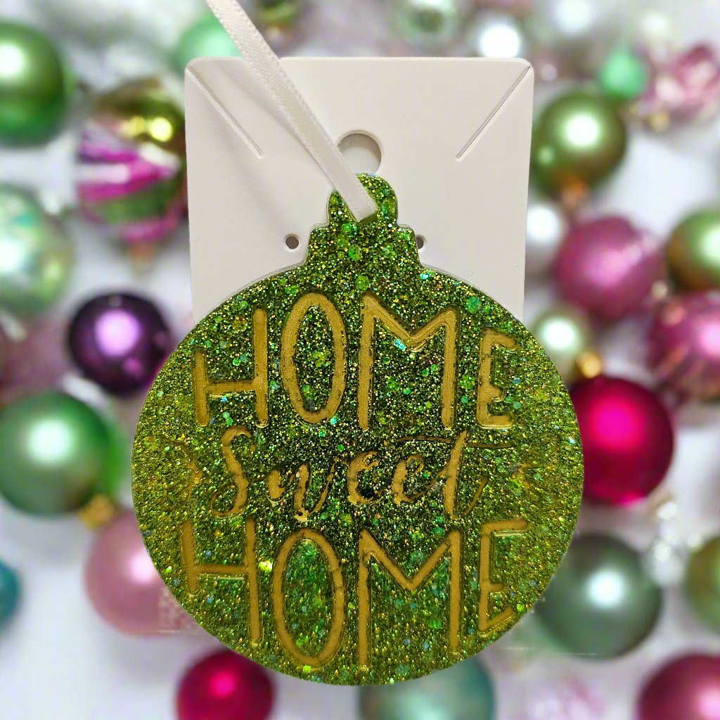 Resin Christmas Ornament with Assorted Hand-Painted Message