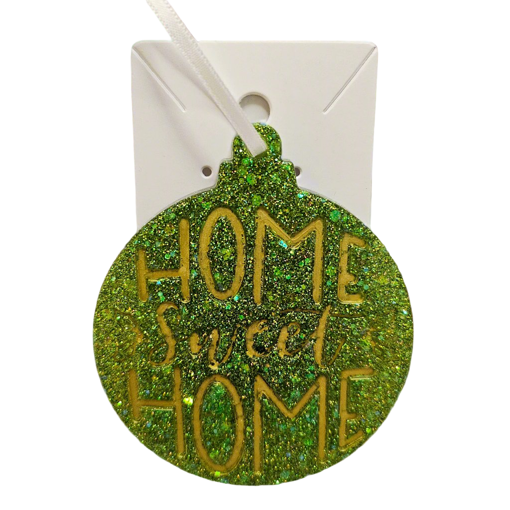 Resin Christmas Ornament with Assorted Hand-Painted Message