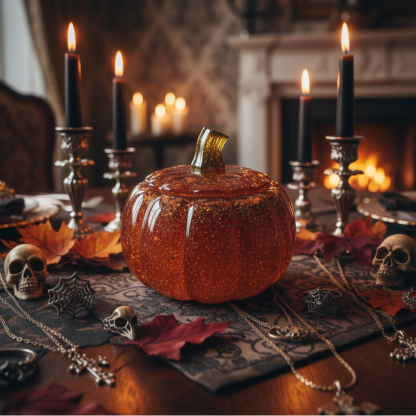 Pumpkin Resin Jewelry Box