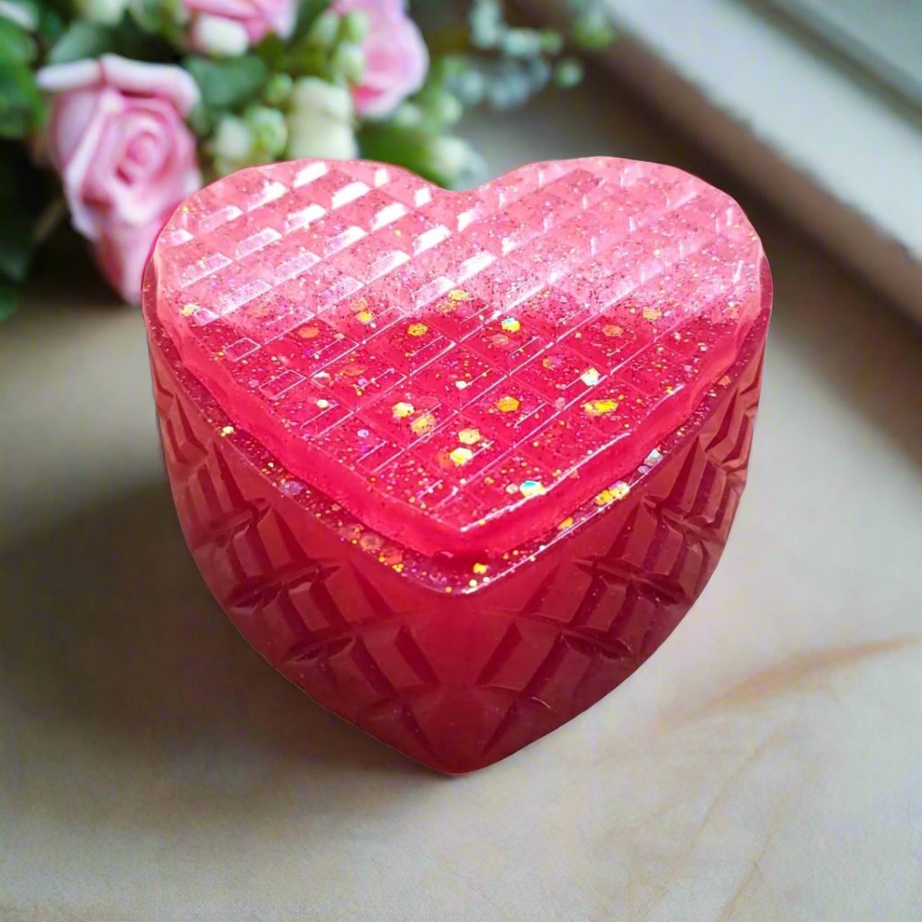 Heart Shaped Handmade Resin Jewelry Box