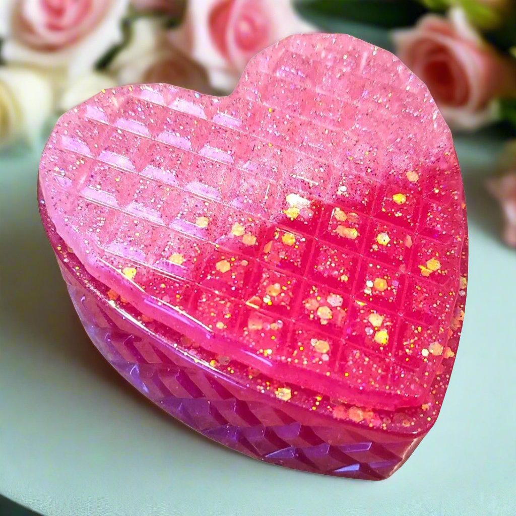 Heart Shaped Handmade Resin Jewelry Box