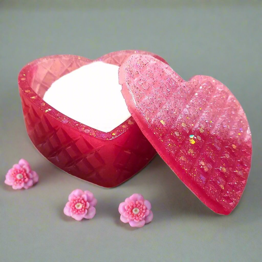 Heart Shaped Handmade Resin Jewelry Box