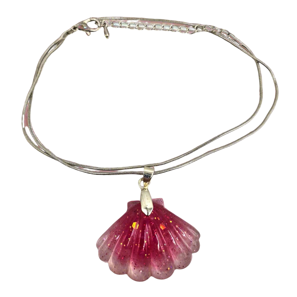 Elegant Ombre Handmade Resin Seashell Necklace