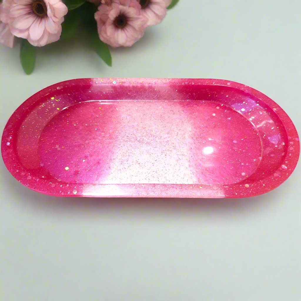 Oval Handmade Resin Jewelry & Bathroom Tray