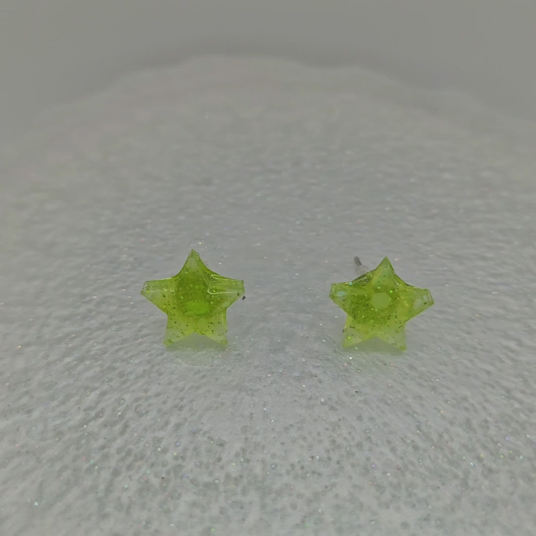 Elegant Handmade Resin Star Stud Earrings