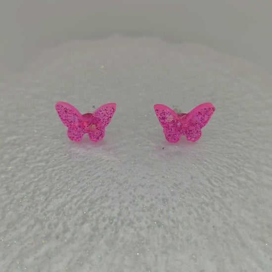 Elegant Handmade Resin Butterfly Stud Earrings