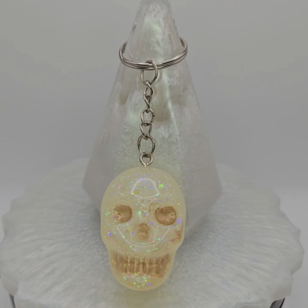 Spooky Skull Glow-in-the-Dark Keychain